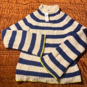 Striped cream & navy blue Anthropologie Maeve sweater